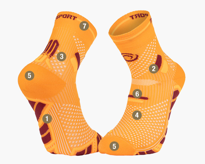 Trail Ultra Mid Socks orange/burgundy